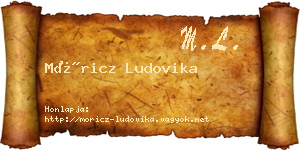 Móricz Ludovika névjegykártya